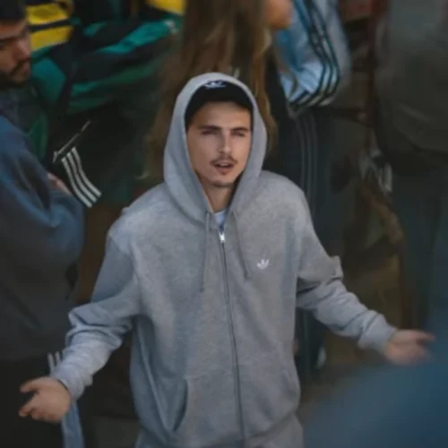 Timothee-Chalamet-Backyard-Legends-Adidas-Grey-Hoodie