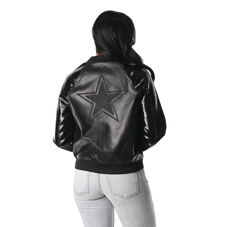 dallas cowboys wild collective black jacket 1 dallas cowboys wild collective black sequin jacket