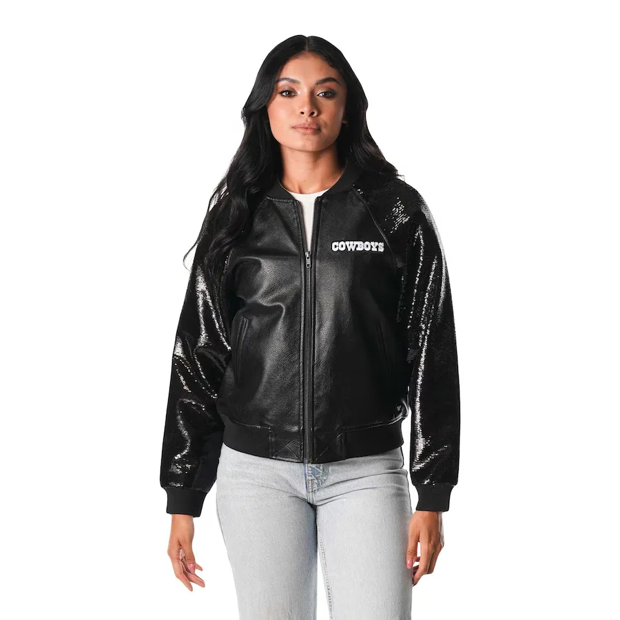 dallas cowboys wild collective black sequin jacket 1 dallas cowboys wild collective black sequin jacket