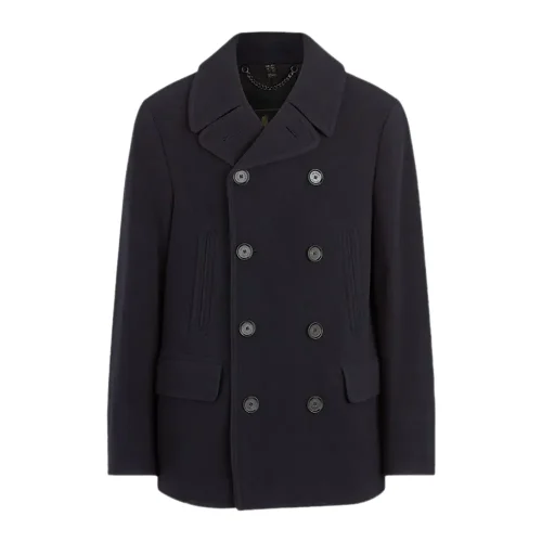 dark naval wool pea coat