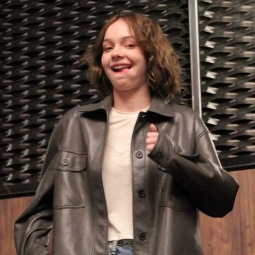 Emma Myers Black Leather Jacket