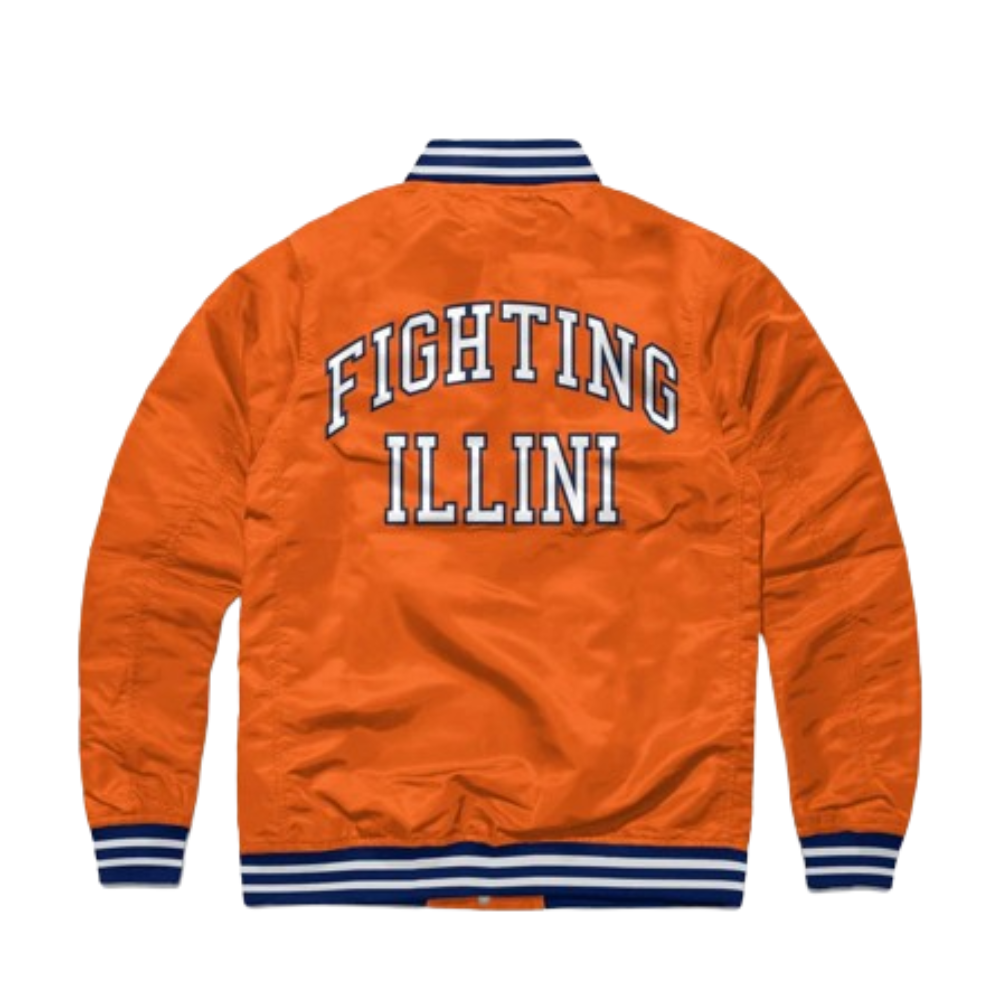 fighting illini satin varsity jacket 2 fighting illini satin varsity jacket