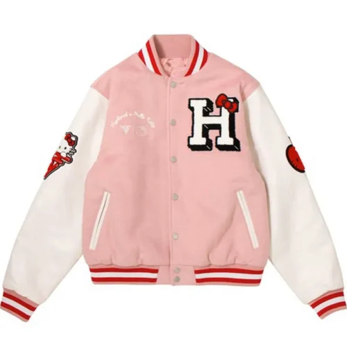 hello kitty apples varsity jacket