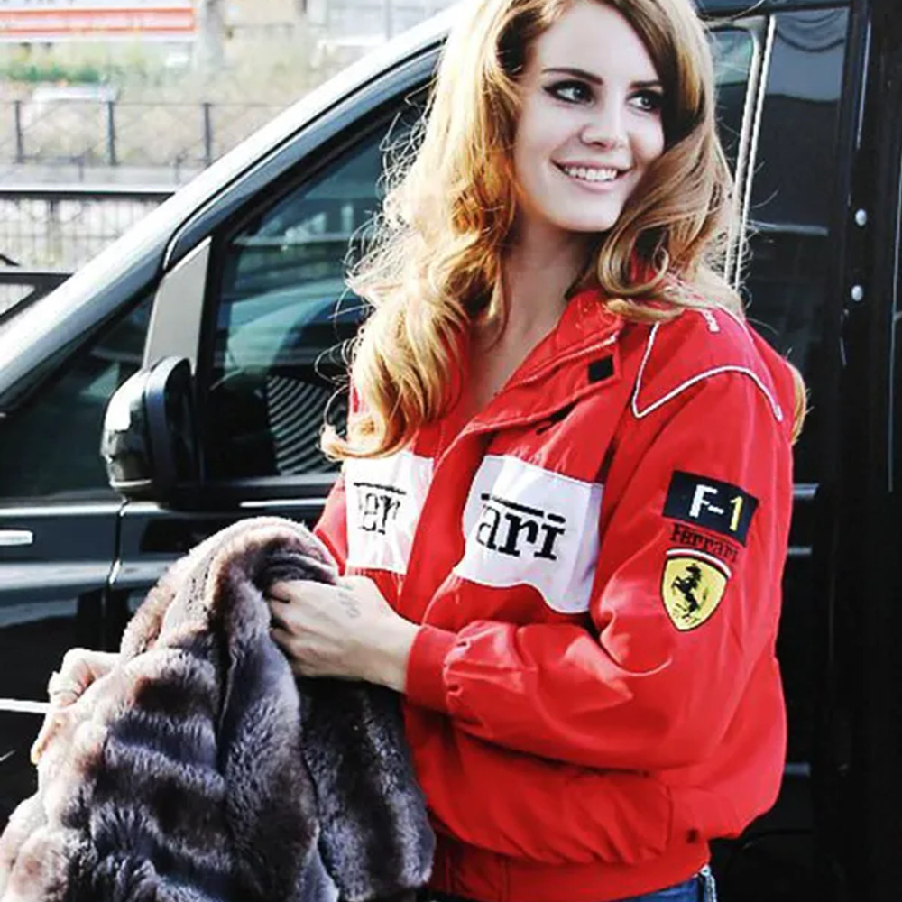 Lana Del Rey Ferrari Racing Red Jacket IJ