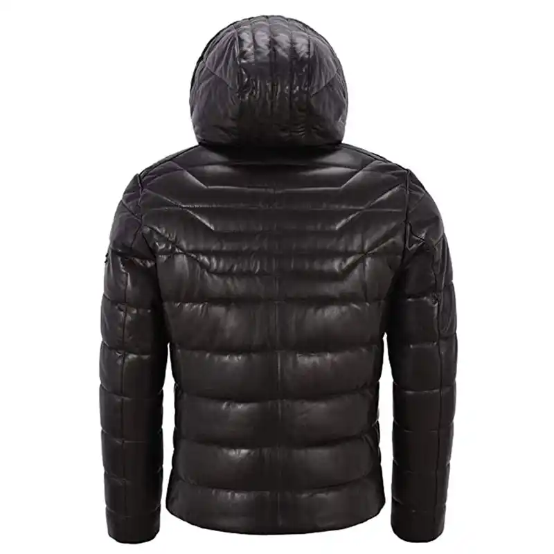 mens black puffer hooded jacket 2 men’s black puffer hooded jacket