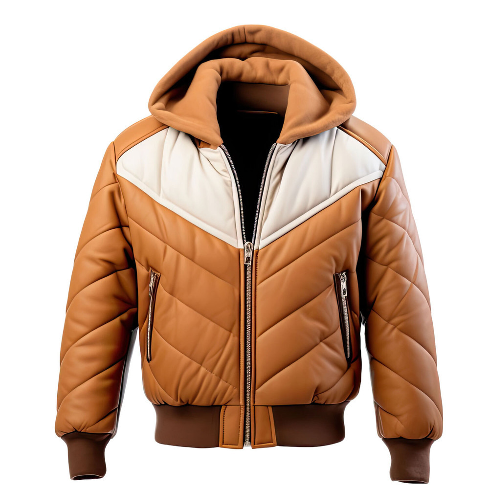 mens brown sheepskin leather puffer jacket men’s brown sheepskin leather puffer jacket