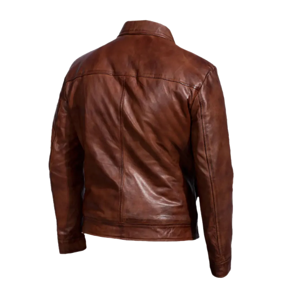 mens inferno brown leather biker jacket 123 2 men's inferno brown leather biker jacket