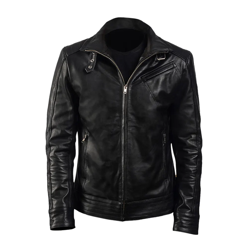 mens legacy black leather biker jacket 123 2 men's legacy black leather biker jacket
