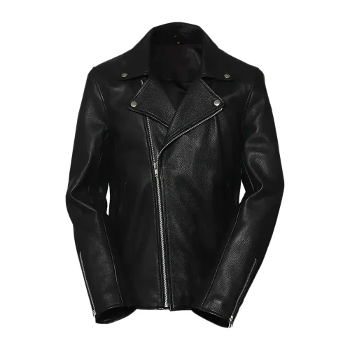 men's noah black leather biker jacket