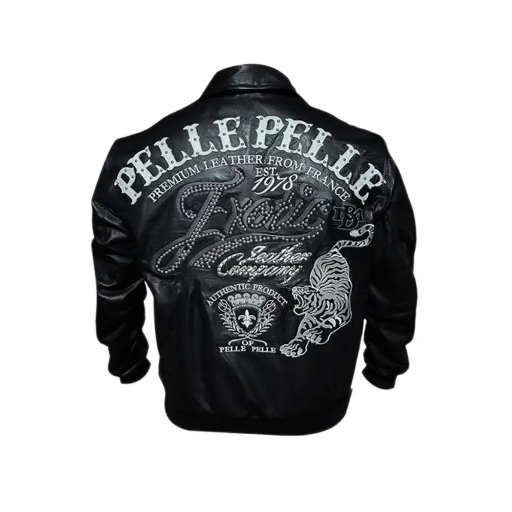mens pelle pelle exotic ghost leather black jacket mens pelle pelle exotic ghost leather jacket