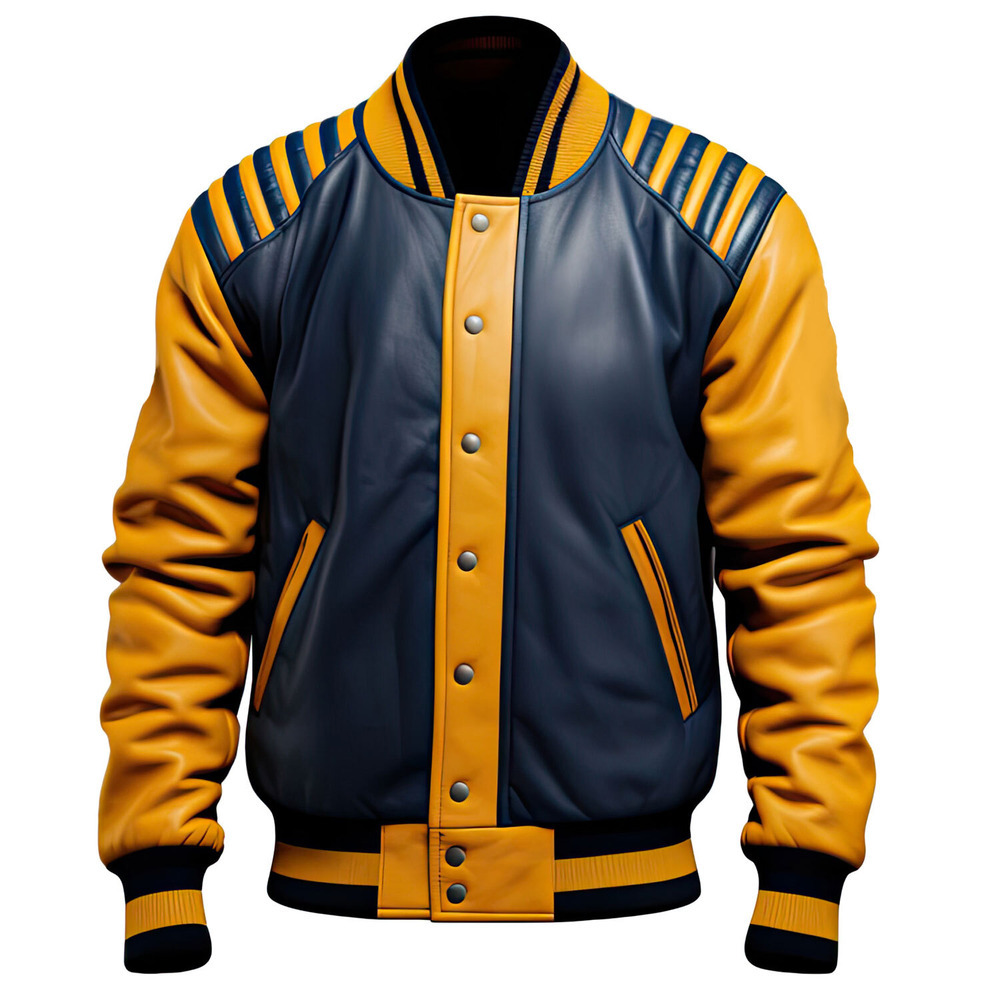 mens sheepskin baseball leather varsity jacket 1 men’s sheepskin baseball leather varsity jacket