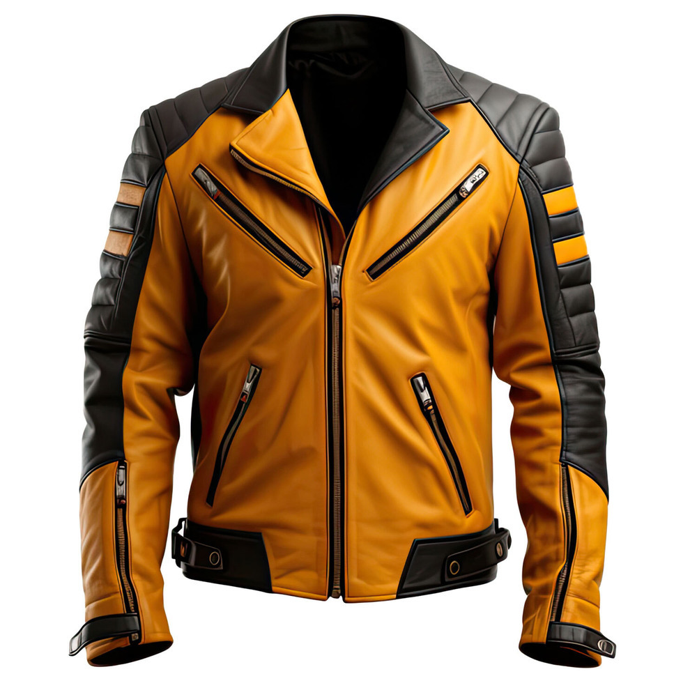 mens sheepskin cafe racer leather biker jacket 1 men’s sheepskin café racer leather biker jacket