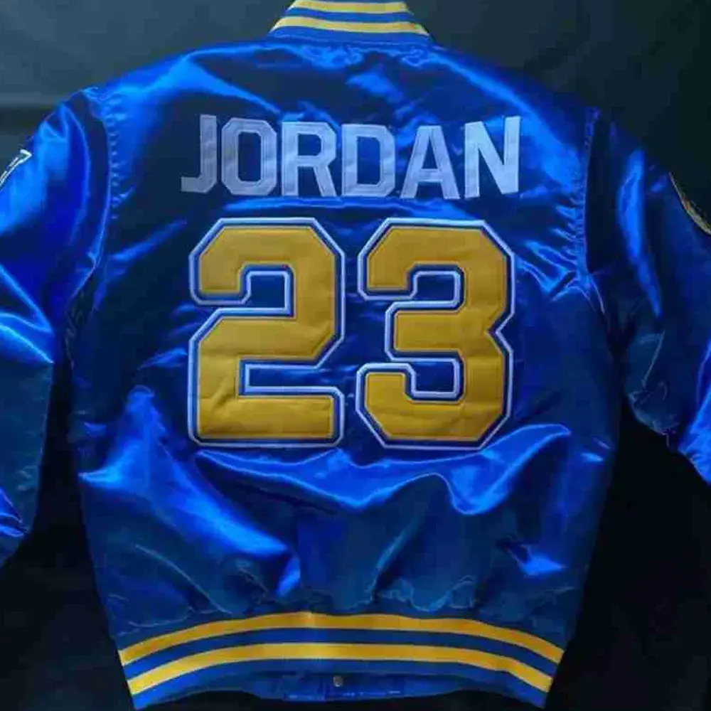 michael jordan laney high school satin jacket 2 michael jordan laney high school satin jacket