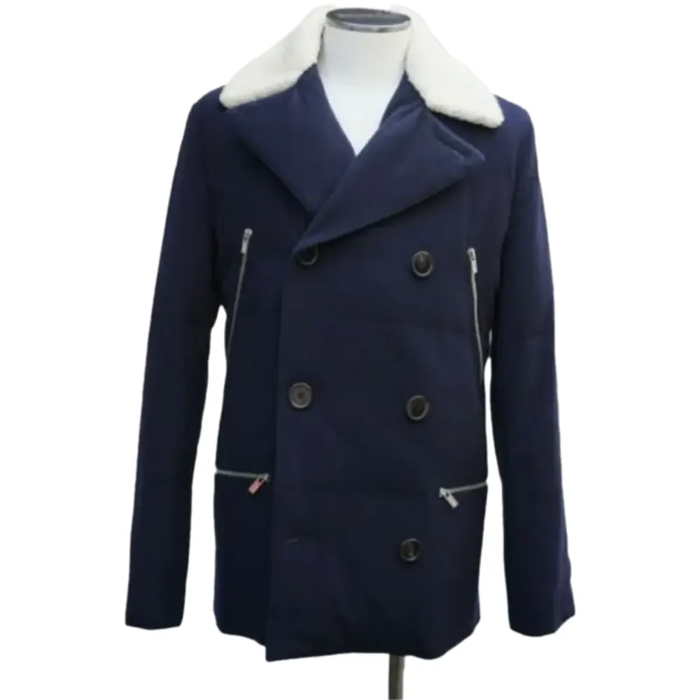 navy wool shearling pea coat 00 2 navy wool shearling pea coat