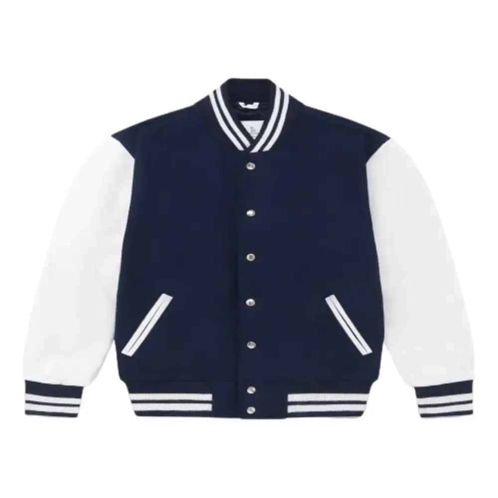 ovo navy and white varsity jacket 1 ovo navy and white varsity jacket