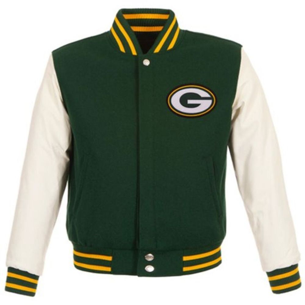 packers wool leather varsity jacket 1 packers wool & leather varsity jacket
