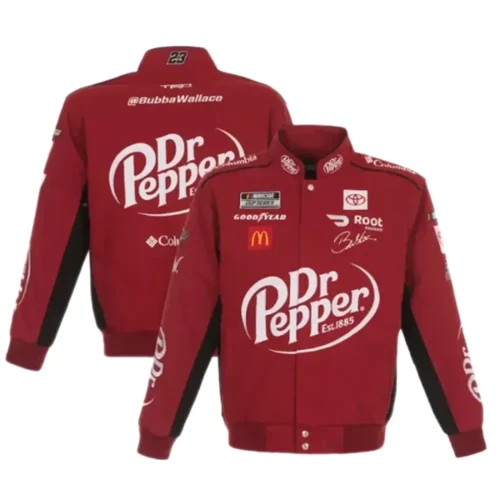red cotton dr. pepper racing jacket