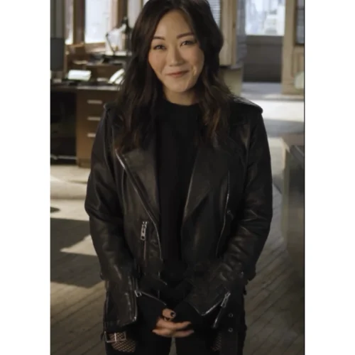 The Boys S04 Kimiko Black Biker Leather Jacket