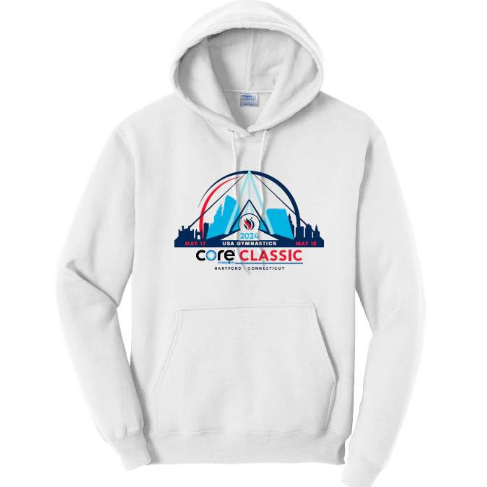 usag core hydration classic hartford event white hoodie usag core hydration classic hartford event white hoodie