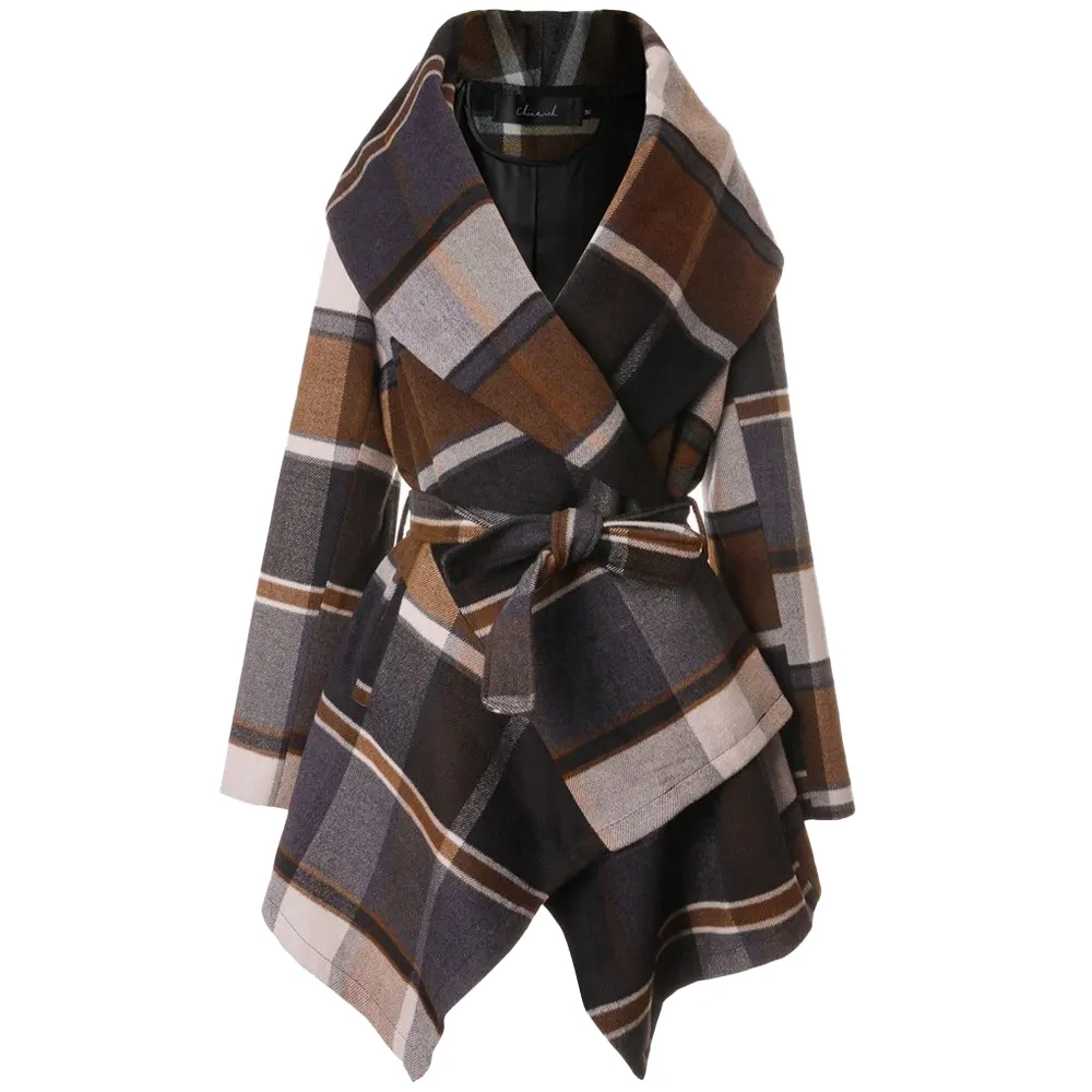 womens wool brown belted pea coats Women’s Wool Brown Belted Pea Coats