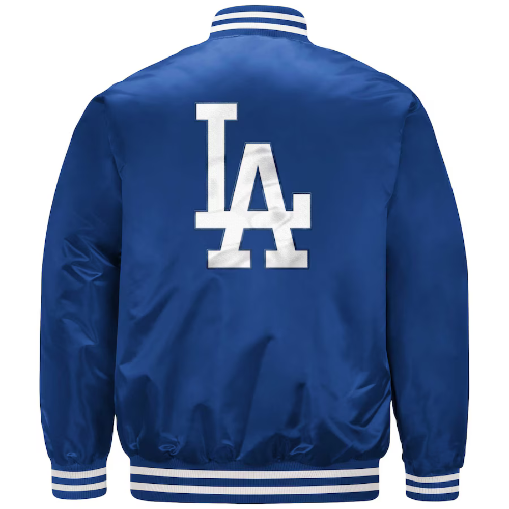 youth los angeles dodgers starter satin varsity jacket 2 youth los angeles dodgers starter satin varsity jacket